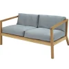 Skagerak Terrassenmöbel^Virkelyst 2 Sitzer-Sofa, Teak – aschgrau