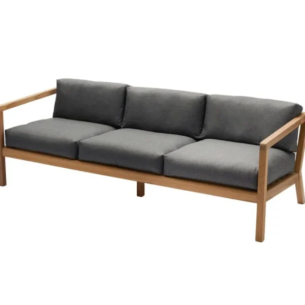 Skagerak Terrassenmöbel^Virkelyst 3 Sitzer Sofa, Teakholz – anthrazit