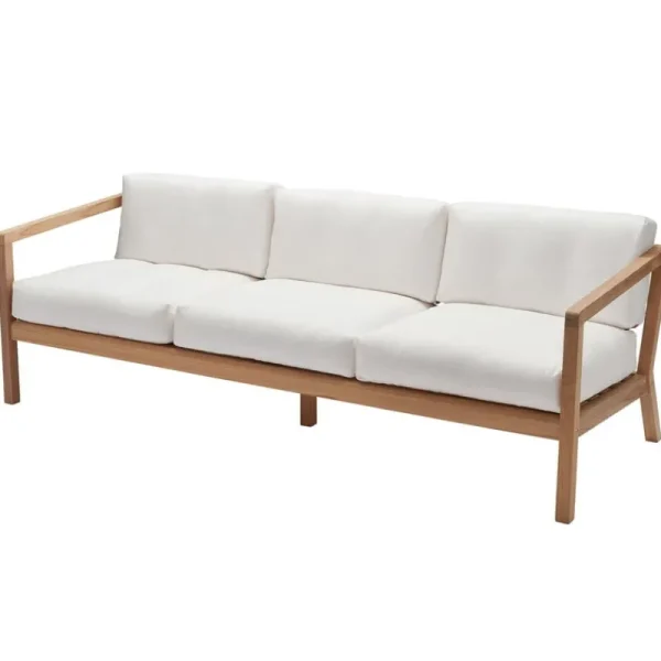 Skagerak Terrassenmöbel^Virkelyst 3 Sitzer Sofa, Teakholz – weiß