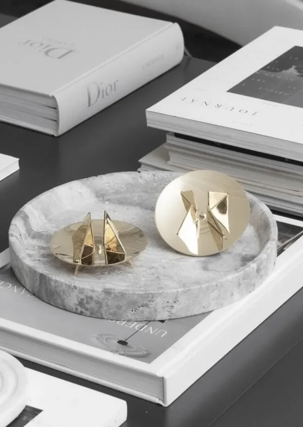 Normann Copenhagen Kerzen Und Kerzenhalter-Skultuna Festivitas Kerzenhalter, poliertes Messing