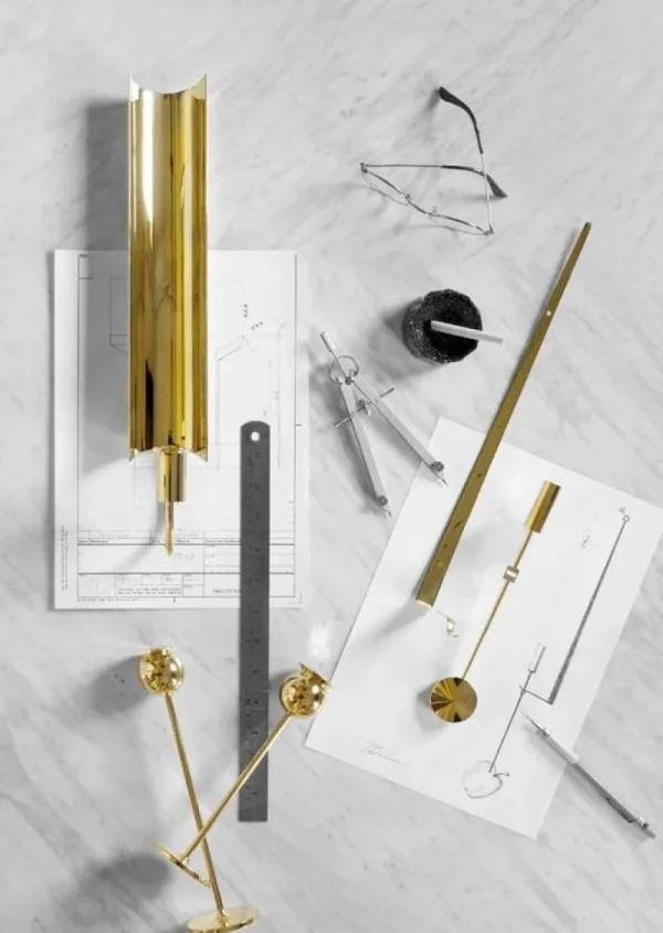 Normann Copenhagen Kerzen Und Kerzenhalter-Skultuna Reflex Wandleuchte, poliertes Messing
