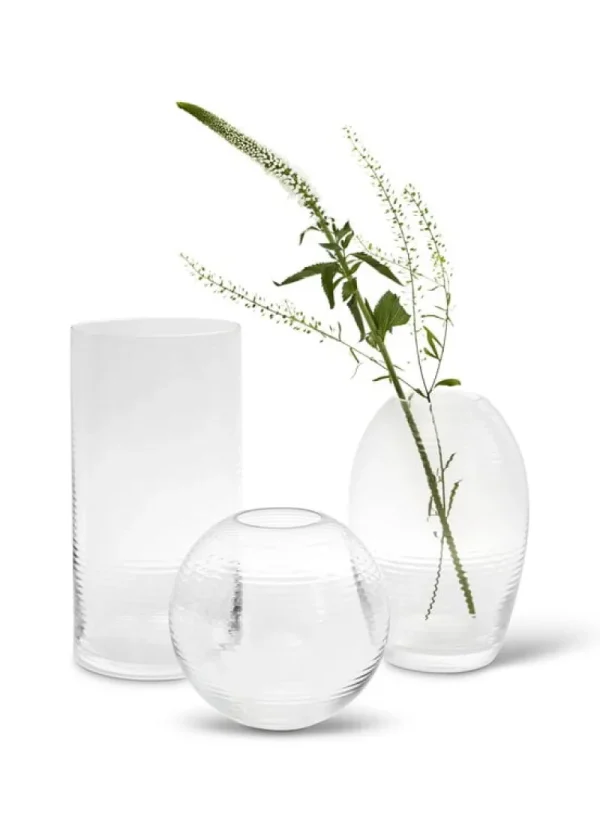 Spring Copenhagen Vasen-Laine Vase, oval, 20 cm, klar