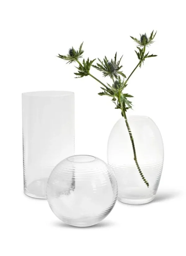 Spring Copenhagen Vasen-Laine Vase, oval, 20 cm, klar