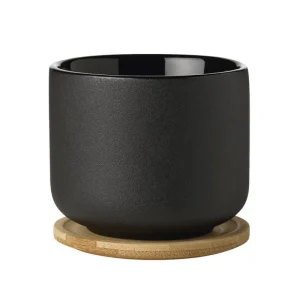 Stelton Geschirr^Theo Teetasse mit Untersetzer, schwarz