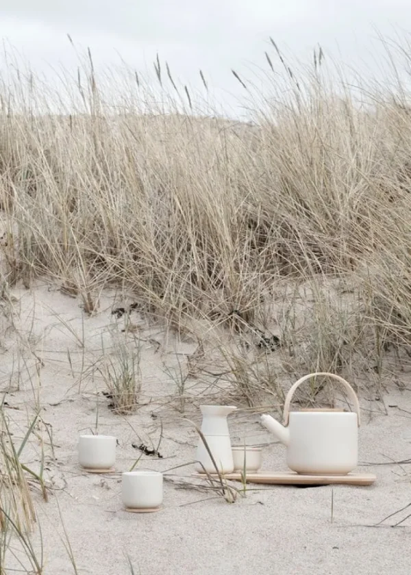 Stelton Geschirr^Theo Teetasse mit Untersetzer, sandbeige