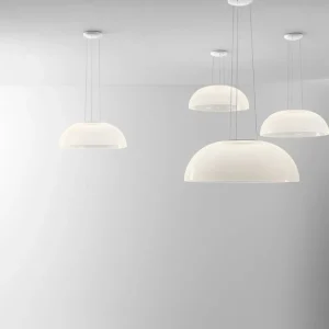 Fritz Hansen Deckenleuchten-Stilnovo Demi Pendelleuchte, 95 cm, Dali, weiß