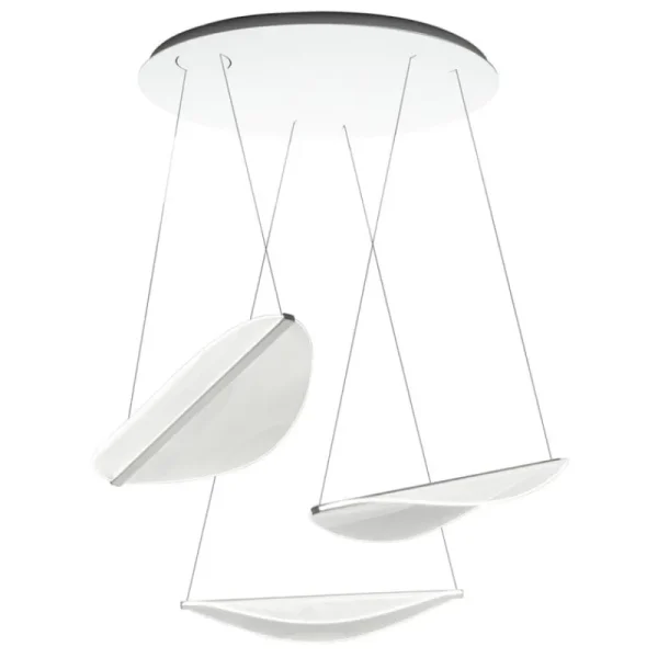 Stilnovo Deckenleuchten-Diphy 3 Quellen Pendelleuchte, DALI, weiß