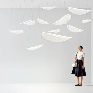 Stilnovo Deckenleuchten-Diphy Pendelleuchte, 76 cm, Phasenanschnitt, weiß