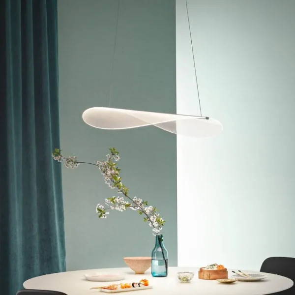 Stilnovo Deckenleuchten-Diphy Pendelleuchte, 76 cm, Phasenanschnitt, weiß