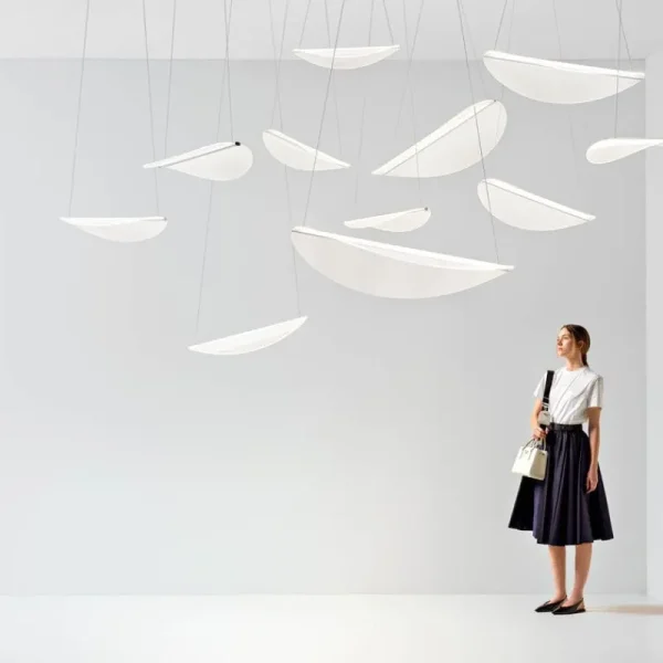 Stilnovo Deckenleuchten-Diphy Pendelleuchte, 96 cm, DALI, weiß