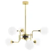 Artek Deckenleuchten-Stilnovo Galassia 6 Pendelleuchte, gold - weiß