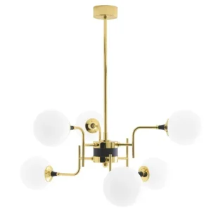 Artek Deckenleuchten-Stilnovo Galassia 6 Pendelleuchte, gold - weiß