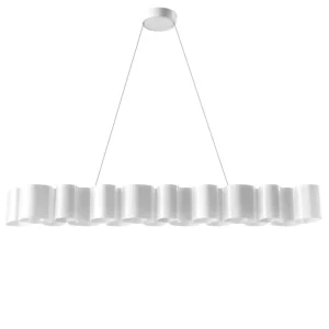 Stilnovo Deckenleuchten-Honey Pendelleuchte, 139 cm, weiß