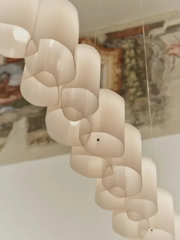 Stilnovo Deckenleuchten-Honey Pendelleuchte, 139 cm, weiß