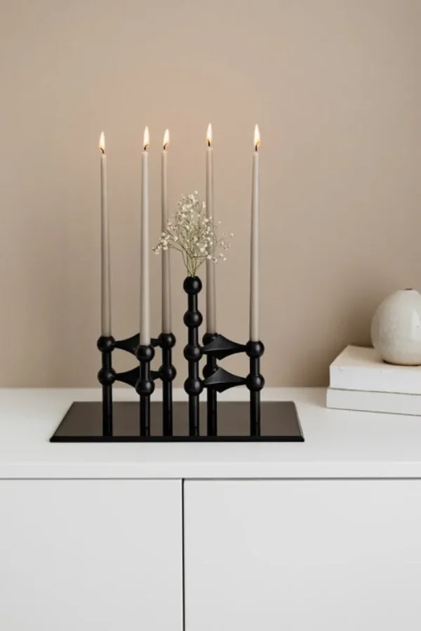 Northern Vasen | Kerzen Und Kerzenhalter-STOFF Copenhagen STOFF Nagel Vase, Schwarz