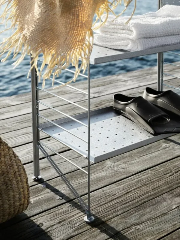 String Furniture Außenküche | Terrassenmöbel^Bodenplatte für String Outdoor Regale, 85 x 30 cm, 1er-Pack, ver