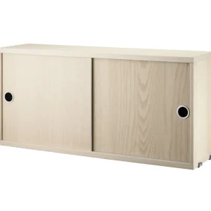 String Furniture Regale-Schrank String, 78 x 20 cm, Esche