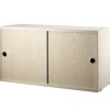 String Furniture Regale-Schrank String, 78 x 30 cm, Esche