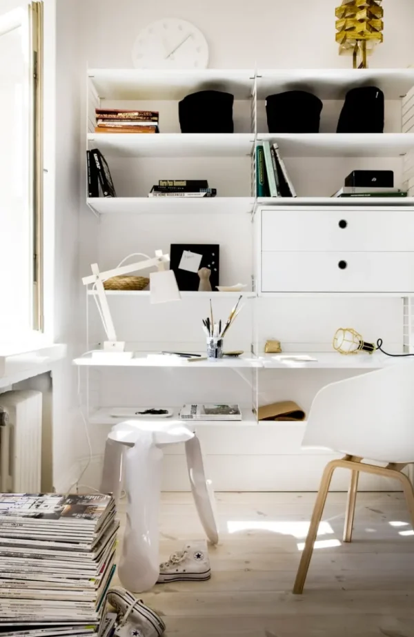 ferm LIVING Regale-String Furniture String Arbeitstisch, weiß