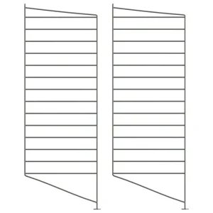 Muuto Regale-String Furniture String Bodenplatte, 85 x 30 cm, 2er-Pack, dunkelgrau