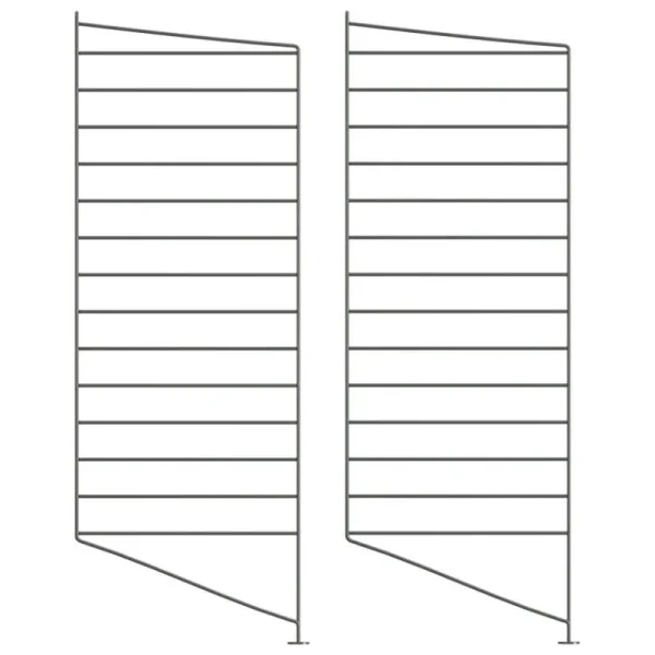 Muuto Regale-String Furniture String Bodenplatte, 85 x 30 cm, 2er-Pack, dunkelgrau