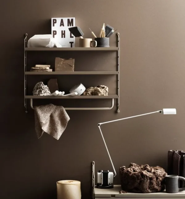 Hem Regale-String Furniture String Metallstab, 53 cm, Beige