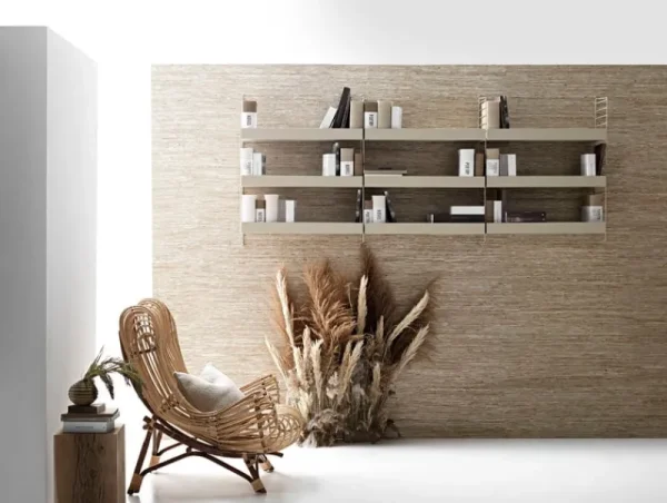 String Furniture Regale-String Metallregal, 58 x 30 cm, hoch, Beige