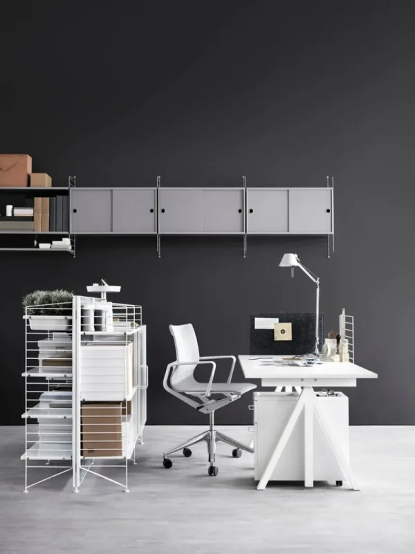 String Furniture Regale-String Regal, 58 x 30 cm, 3er-Pack, weiß