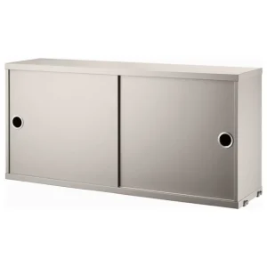 Muuto Regale-String Furniture String Schrank, 78 x 20 cm, beige