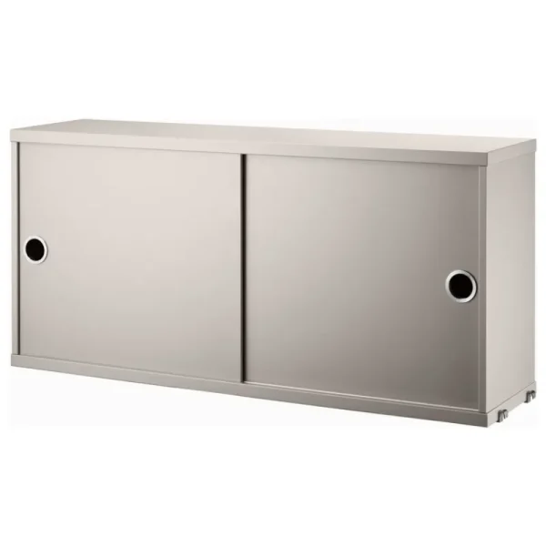 Muuto Regale-String Furniture String Schrank, 78 x 20 cm, beige