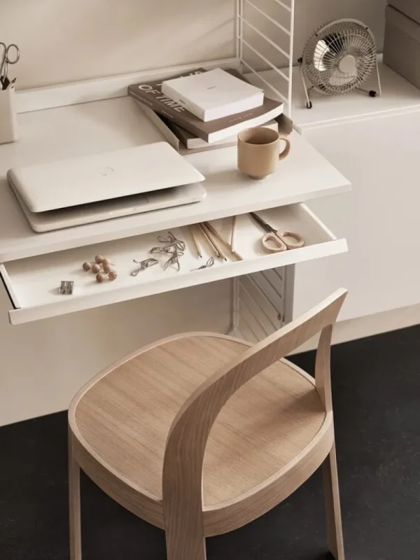 String Furniture Regale | Tische-String Schublade für Schreibtisch, 61 x 30 cm, weiß