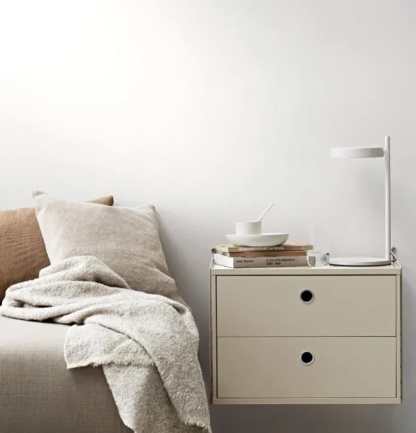 Muuto Regale-String Furniture String Seitenteile, 75 x 30 cm, 2er-Pack, beige