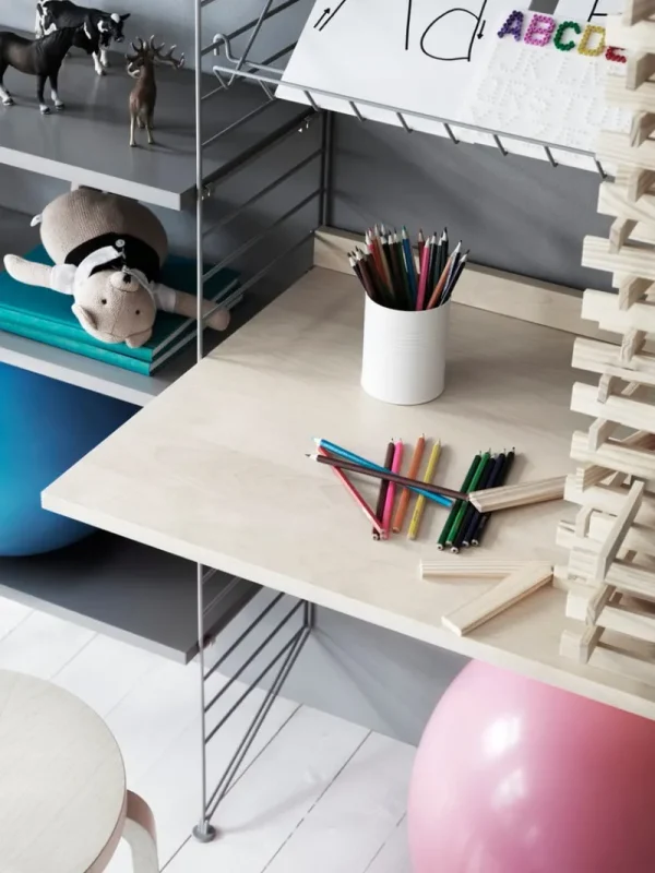 Frama Regale-String Furniture String Zeitschriftenablage, 78 x 30 cm, weißer Stahl