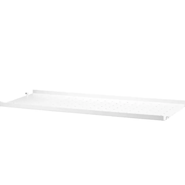 Muuto Regale-String Furniture String-Metallregal, 78 x 30 cm, niedrig, weiß
