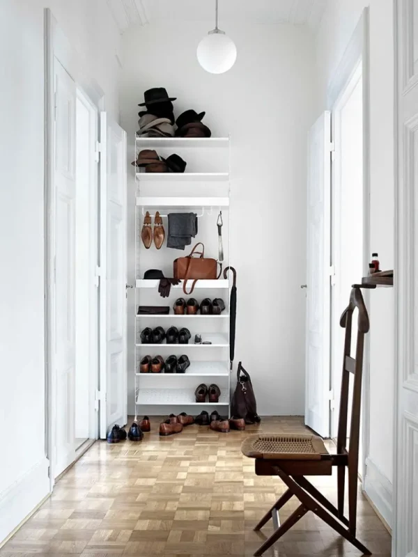 Muuto Regale-String Furniture String-Metallregal, 78 x 30 cm, niedrig, weiß
