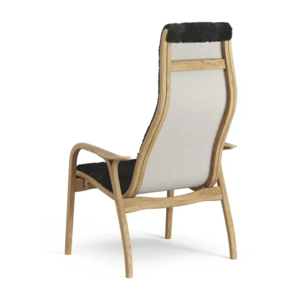 Artek Sitzgelegenheiten-Swedese Lamino Sessel, Schaffell, Schwarz