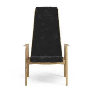 Artek Sitzgelegenheiten-Swedese Lamino Sessel, Schaffell, Schwarz