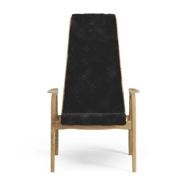 Artek Sitzgelegenheiten-Swedese Lamino Sessel, Schaffell, Schwarz