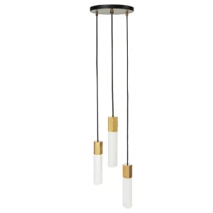 Tom Dixon Deckenleuchten-Tala Basalt Triple Pendelleuchte, Messing