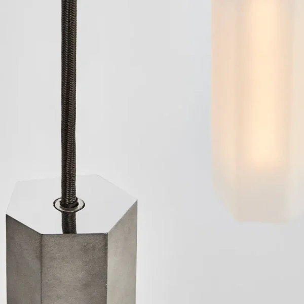 Tom Dixon Deckenleuchten-Tala Basalt Triple Pendelleuchte, Edelstahl