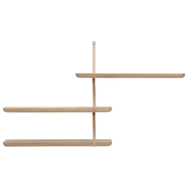 Montana Furniture Regale-Tapio Anttila Collection Renki Regal, L, Eiche - recyceltes Leder