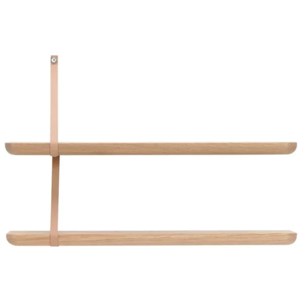 Montana Furniture Regale-Tapio Anttila Collection Renki Regal, L, Eiche - recyceltes Leder