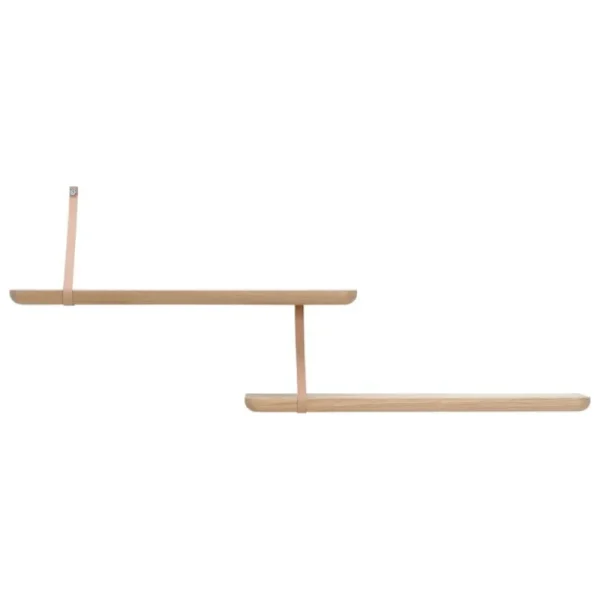 Montana Furniture Regale-Tapio Anttila Collection Renki Regal, L, Eiche - recyceltes Leder