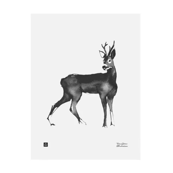 Teemu Ju00e4rvi Illustrations Poster Und Pinnwände^Teemu Järvi Illustrations Poster Deer, 30 x 40 cm