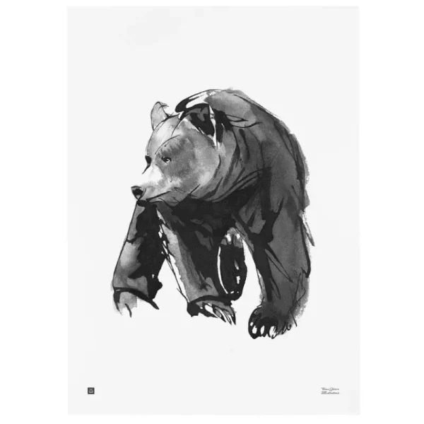 Teemu Ju00e4rvi Illustrations Poster Und Pinnwände^Teemu Järvi Illustrations Poster Gentle Bear, 50 x 70 cm