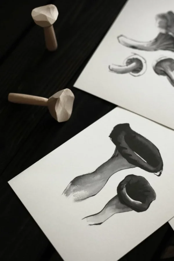 Teemu Ju00e4rvi Illustrations Schreibwaren | Poster Und Pinnwände^Teemu Järvi Illustrations Wild Mushroom Miniposter-Set, 4 Stück