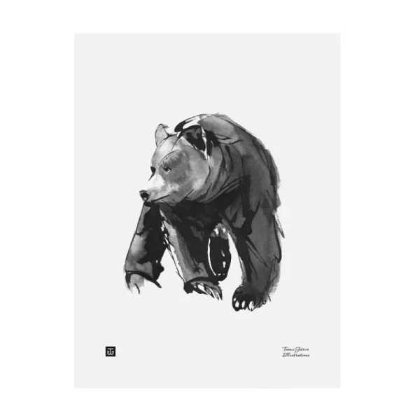 Teemu Ju00e4rvi Illustrations Poster Und Pinnwände^Teemu Järvi Illustrations Poster Gentle Bear, 30 x 40 cm