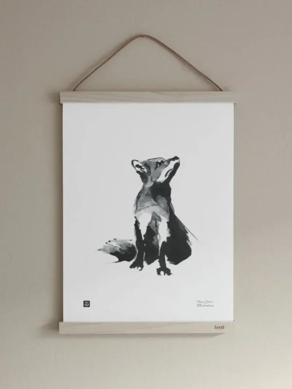 Teemu Ju00e4rvi Illustrations Poster Und Pinnwände^Teemu Järvi Illustrations Poster Fox, 30 x 40 cm