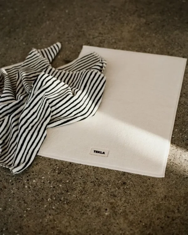 Tekla Badezimmertextilien^Badematte, 70 x 50 cm, Elfenbein