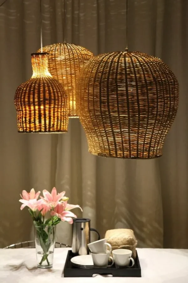 Muuto Deckenleuchten-Tikau Bamboo Pendelleuchte von Ilkka Suppanen, M